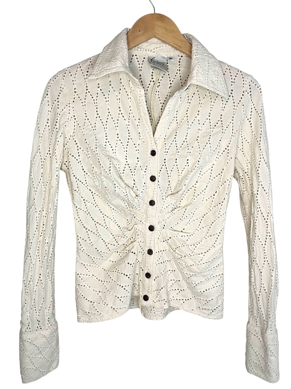 Finley Button Down Perforated Blouse
